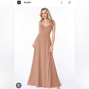 Azazie Bridesmaid Dress Champagne Rose Everlee